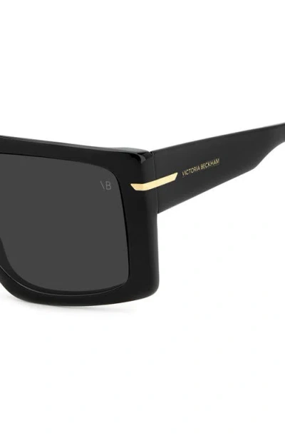 Victoria Beckham 59mm Rectangular Sunglasses In Black