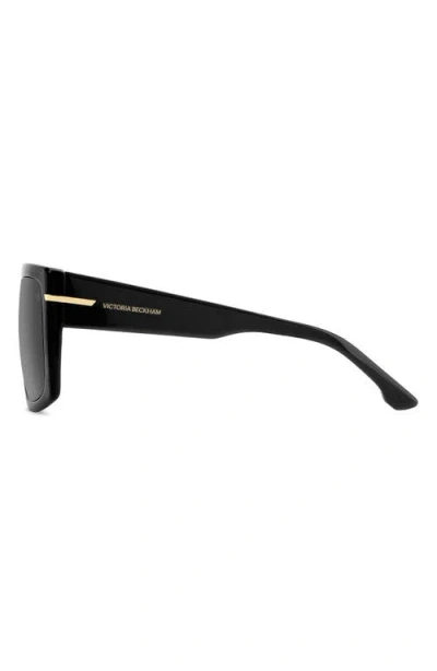 Victoria Beckham 59mm Rectangular Sunglasses In Black