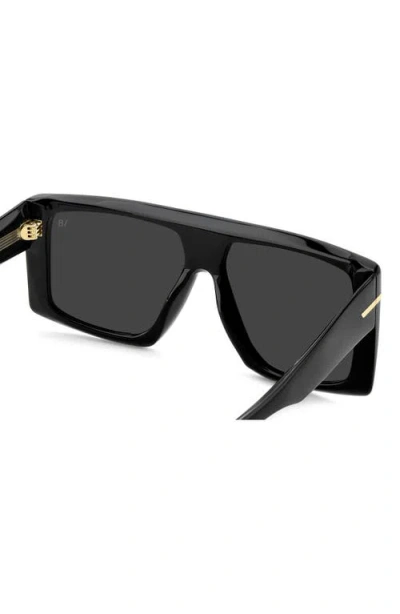 Victoria Beckham 59mm Rectangular Sunglasses In Black