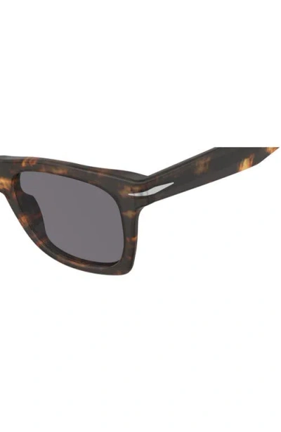 David Beckham Eyewear 53mm Rectangular Sunglasses In Brown