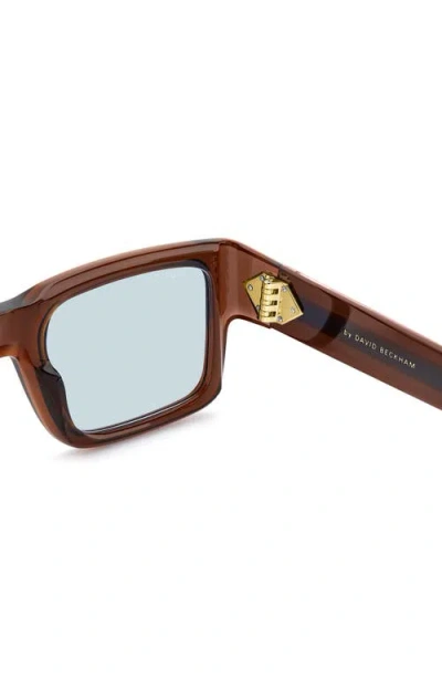 David Beckham Eyewear 53mm Rectangular Sunglasses In Brown