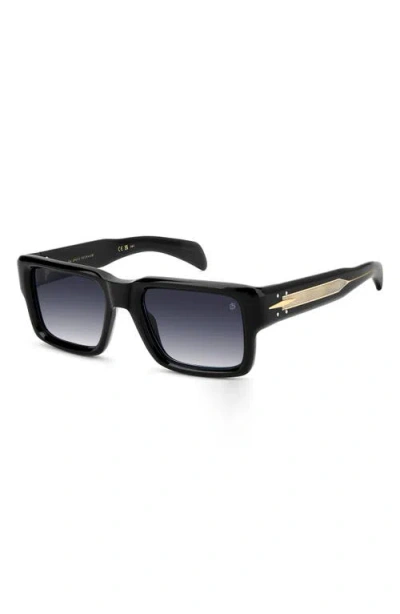 David Beckham Eyewear 53mm Rectangular Sunglasses In Black