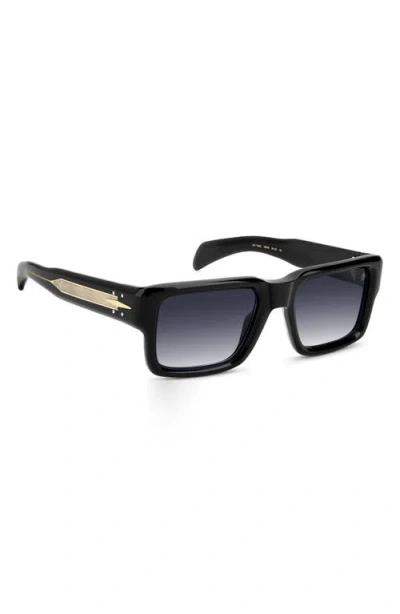David Beckham Eyewear 53mm Rectangular Sunglasses In Black
