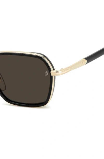 David Beckham Eyewear 53mm Square Sunglasses In Black