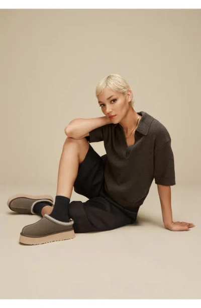 Ugg Patterned Platform Slippers In Brown