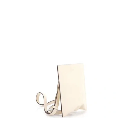 Pre-owned Hermes  Hermes Pochenplus Sling Wallet Leather In Neutral