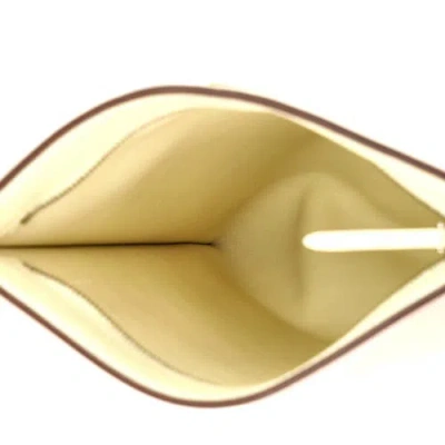 Pre-owned Hermes  Hermes Pochenplus Sling Wallet Leather In Neutral