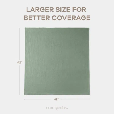 Comfy Cubs Muslin Swaddle Blankets Pack Of 3 In Blue