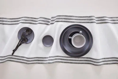 Solino Home Linen Table Runner In White