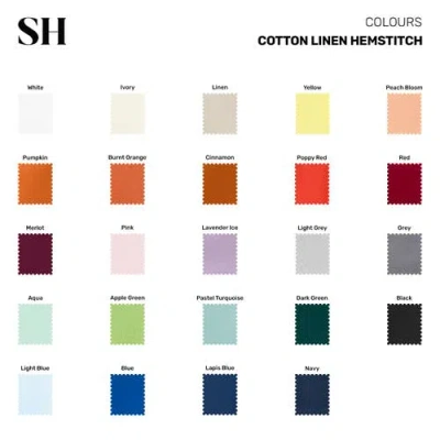 Solino Home Cotton Linen Hemstitch Table Runner In Neutral