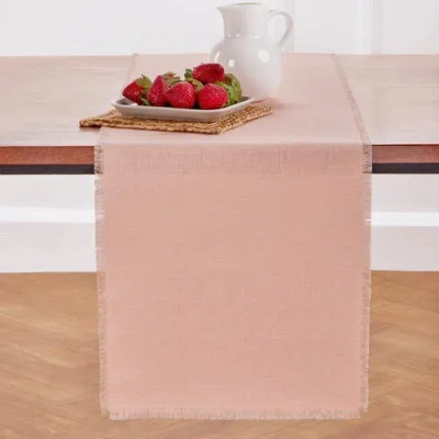 Solino Home Linen Table Runner In Pink