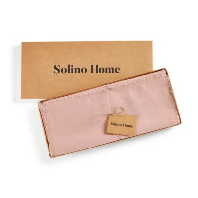 Solino Home Linen Table Runner In Pink
