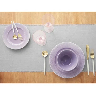 Solino Home Linen Table Runner In Gray