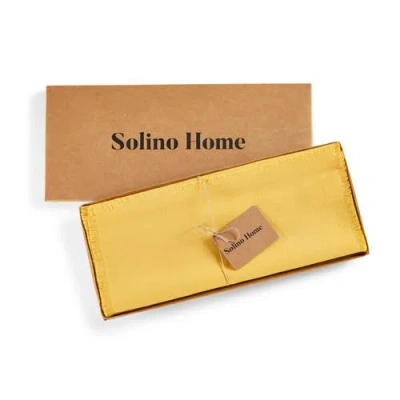 Solino Home Linen Table Runner In Yellow