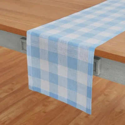 Solino Home Linen Table Runner In Blue