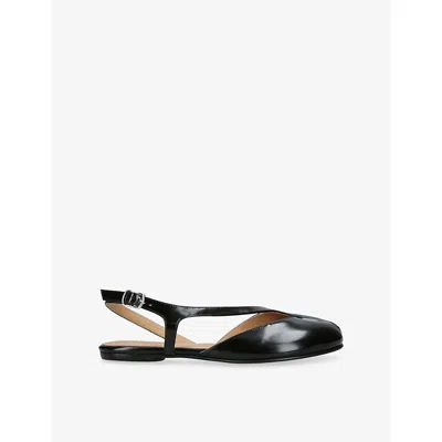 Maison Margiela Tabi Flat Slingback With Distinctive Split-toe Design In Gray