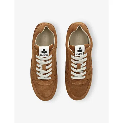 Isabel Marant Senny Perforated Suede Sneakers In Brown