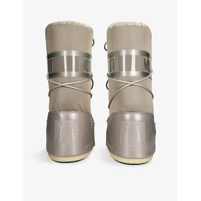 Moon Boot Moonboot Metallic Boots With Lace-up Design In Gold