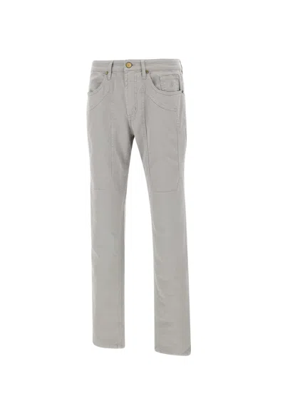 Jeckerson John Five-pockets Stitching Jeans In Gray
