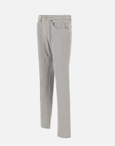 Jeckerson John Five-pockets Stitching Jeans In Gray
