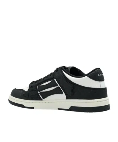 Amiri Skel Top Low Black And White Sneakers With Logo Patch On Thetongue And Contrasting Details On The Si In Black