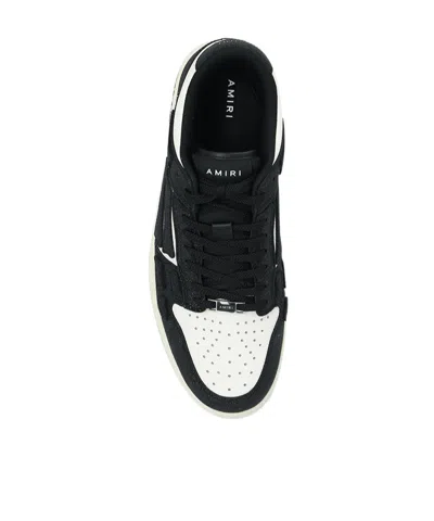 Amiri Skel Top Low Black And White Sneakers With Logo Patch On Thetongue And Contrasting Details On The Si In Black