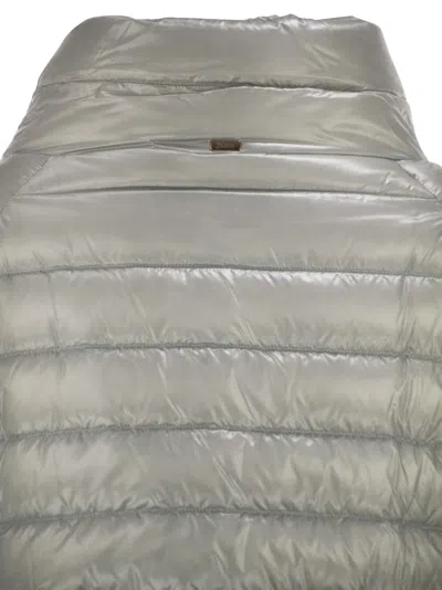 Herno Sofia Padded Mini Cape In Gray