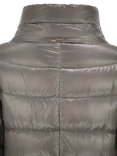 Herno Dora Ultralight Nylon Down Jacket In Gray