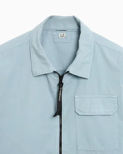 C.p. Company C.p.company Organic Cotton Overshirt In Blue