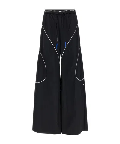 Off-white Off White Black Polyester Trousers In Black