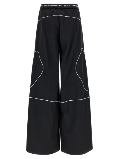 Off-white Off White Black Polyester Trousers In Black