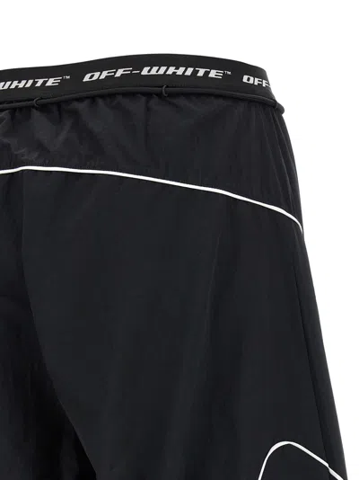 Off-white Off White Black Polyester Trousers In Black