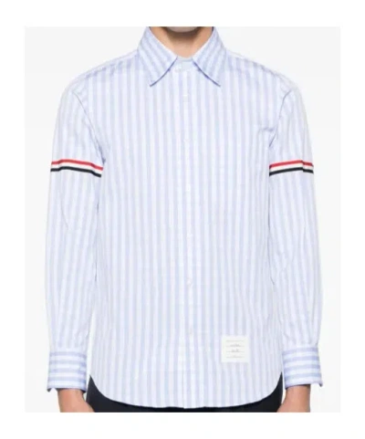 Thom Browne Gingham-check Poplin Shirt In Blue
