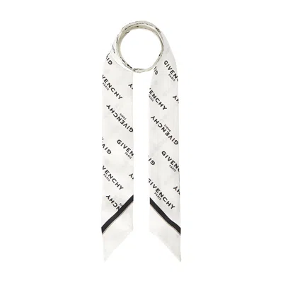 Givenchy Logo-pattern Scarf In White
