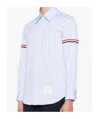 Thom Browne Gingham-check Poplin Shirt In Blue