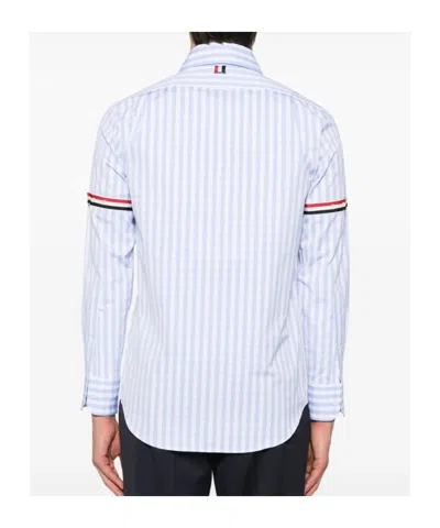 Thom Browne Gingham-check Poplin Shirt In Blue