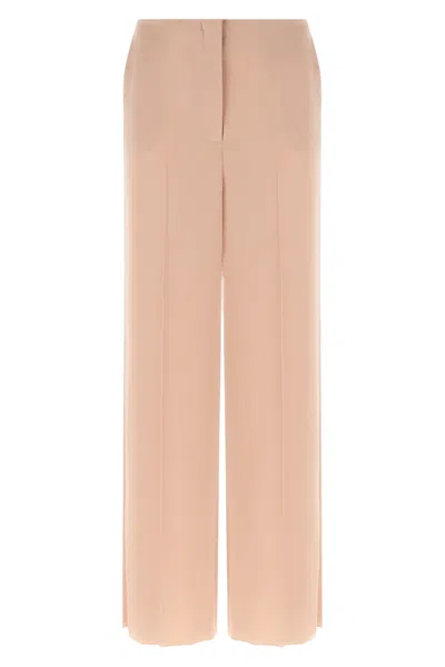 Pinko Limoncello Pink Pants With Concealed Front Closure In Tech Fabric Woman