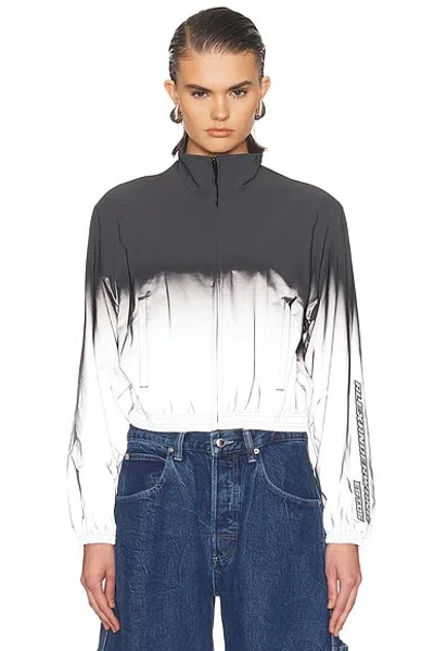Alexander Wang Reflective Shrunken Track Jacket In Multi