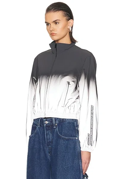 Alexander Wang Reflective Shrunken Track Jacket In Multi