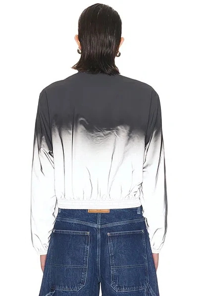 Alexander Wang Reflective Shrunken Track Jacket In Multi