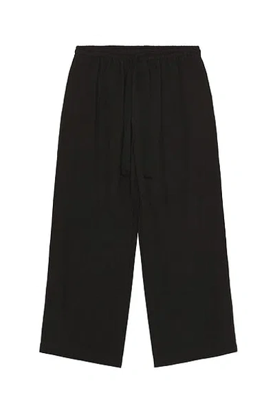 Commas Linen Wide-leg Trousers In Black