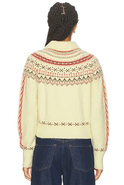 Guest In Residence Cloud Chalet Fair Isle Wool And Cashmere-blend Cardigan In Yellow