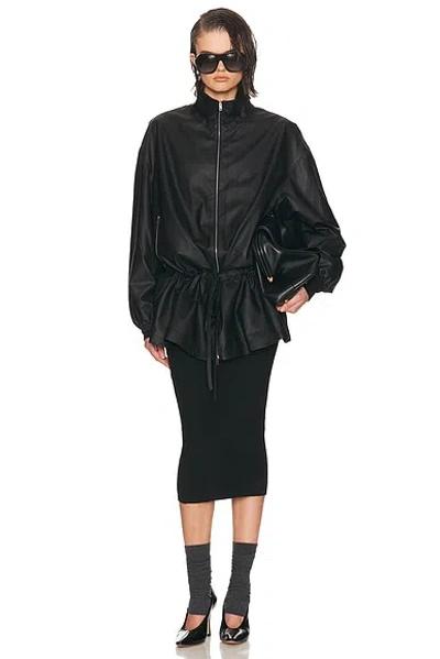 Essentials Womens Rib Long Sleeve Dress In Black