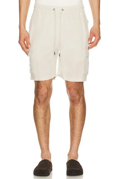 Onia Air Linen Pull On Cargo Short In Nude