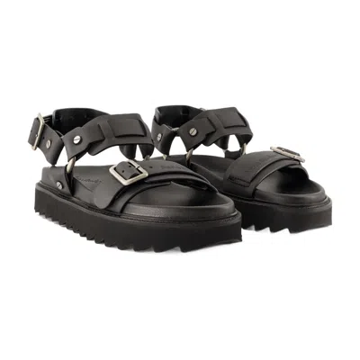 Acne Studios Buckle Sandals In Black