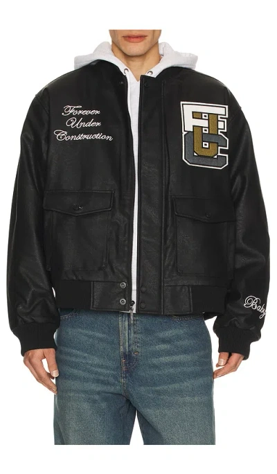 Babylon Forever  Leather Jacket In Black