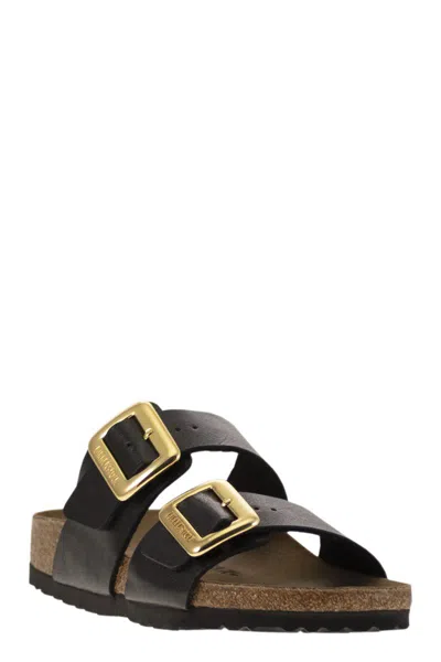Birkenstock Arizona Big Buckle High Shine In Nero Neri E Grigi