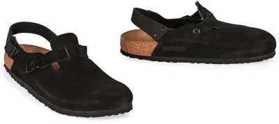 Birkenstock Tokio Suede Mules In Black