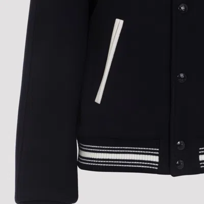 Celine Ribbed Collar Teddy Jacket With Side Pockets In Black