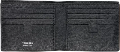 Tom Ford Bifold Wallet In Grain Leather In Black